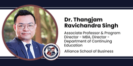 Interview Dr Thangjam Ravichandra Singh Associate Professor and Program Director MBA Director Department of Continuing Education at Alliance School of Business